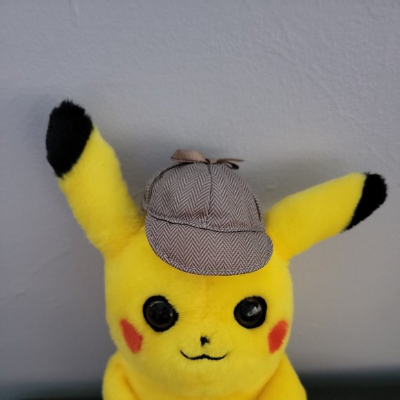 Pokémon Detective Pikachu 8" Pikachu Plush With Detective Hat Stuffed Animal - Picture 2 of 10
